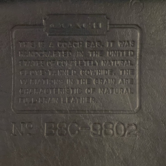 Y2K Vtg 90’s Coach Leather Navy Blue Equestrian Zip No 9802 Purse Shoulder Bag - Picture 8 of 16